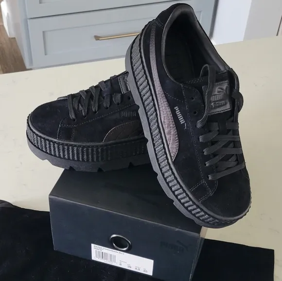 Puma Black Platform Sneakers Sleek Design