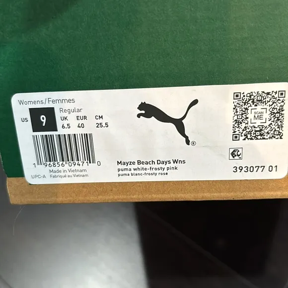 PUMA MAYZE BEACH DAYS PLATFORM SNEAKERS IN WHITE/FROSTY PINK SZ 9,11 NEW IN BOX!