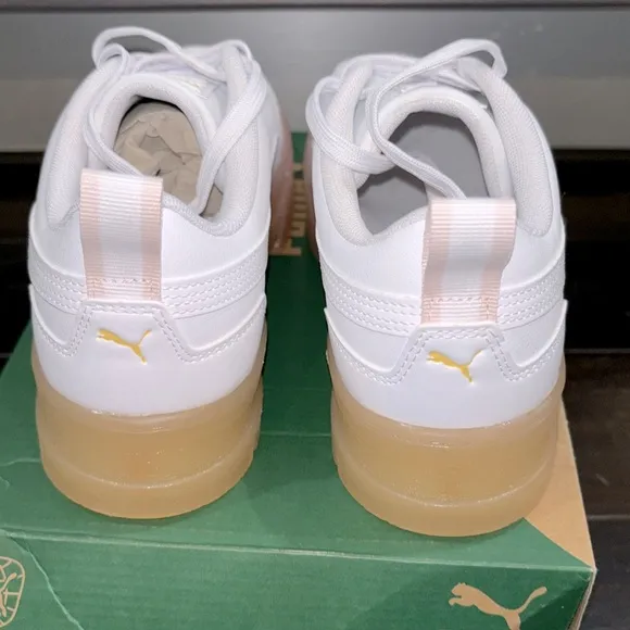 PUMA MAYZE BEACH DAYS PLATFORM SNEAKERS IN WHITE/FROSTY PINK SZ 9,11 NEW IN BOX!