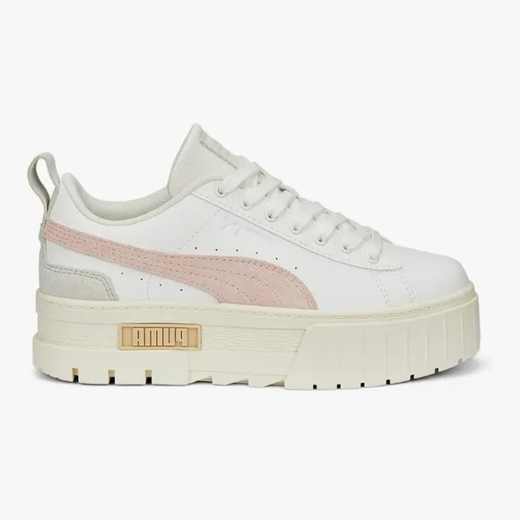 Puma off White and Pink platform Sneakers mayze size 7