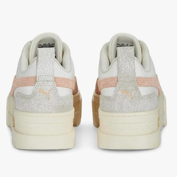 Puma off White and Pink platform Sneakers mayze size 7