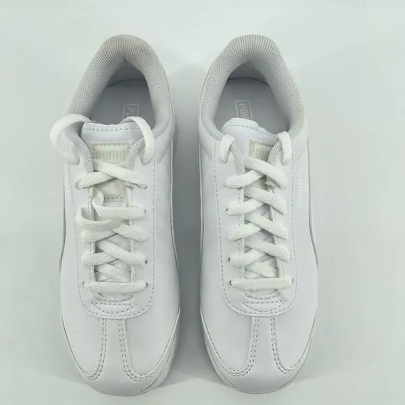 PUMA Roma Basic PS Big Kid’s White-Gray-Violet Low Top Casual Sneakers Size 2C