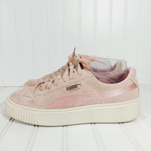 PUMA  Suede Mono Satin Platform Sneakers F310