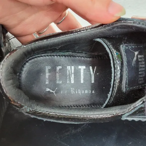 Puma x Fenty by Rihanna Black Patent Creepers (size 6)