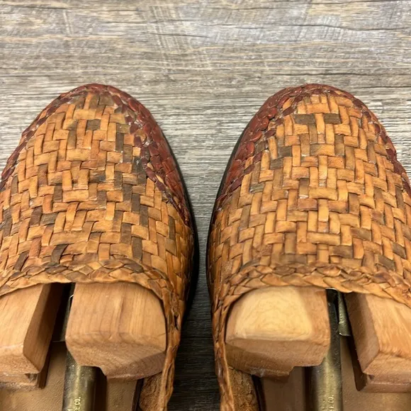 R. Martegani Boutique Line Men’s 2 Tone Woven Leather Loafers