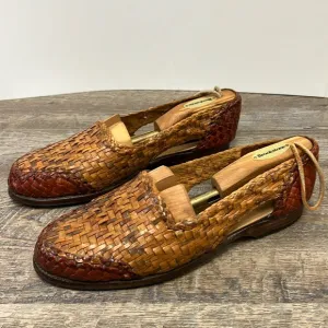 R. Martegani Boutique Line Men’s 2 Tone Woven Leather Loafers