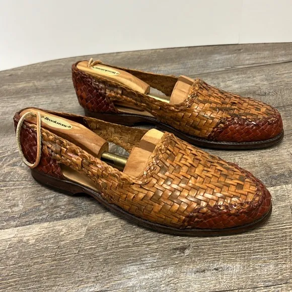 R. Martegani Boutique Line Men’s 2 Tone Woven Leather Loafers