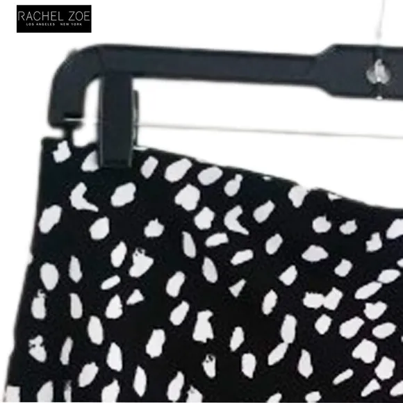RACHEL ZOE NEW Spotted A-Line Midi Skirt M/10