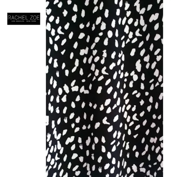 RACHEL ZOE NEW Spotted A-Line Midi Skirt M/10
