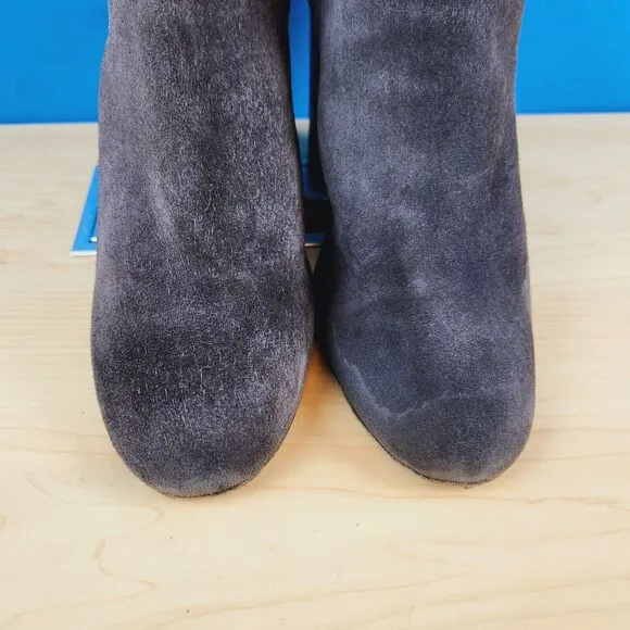 Rag &amp; Bone Agnes Womens Size 9 Booties Gray Suede Leather Chelsea Boots 39‎ EU