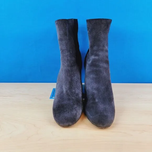 Rag &amp; Bone Agnes Womens Size 9 Booties Gray Suede Leather Chelsea Boots 39‎ EU