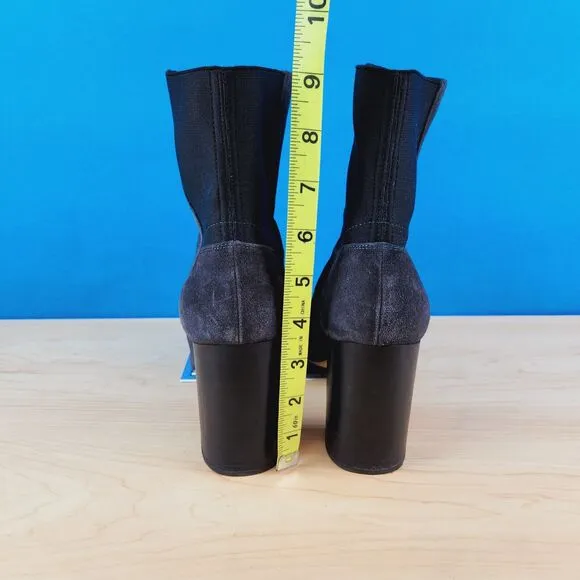 Rag &amp; Bone Agnes Womens Size 9 Booties Gray Suede Leather Chelsea Boots 39‎ EU