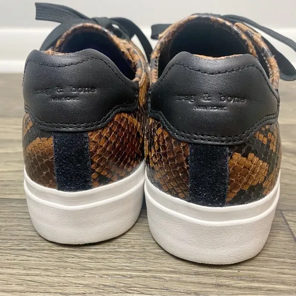Rag &amp; Bone Army Low Top Snakeskin Sneakers