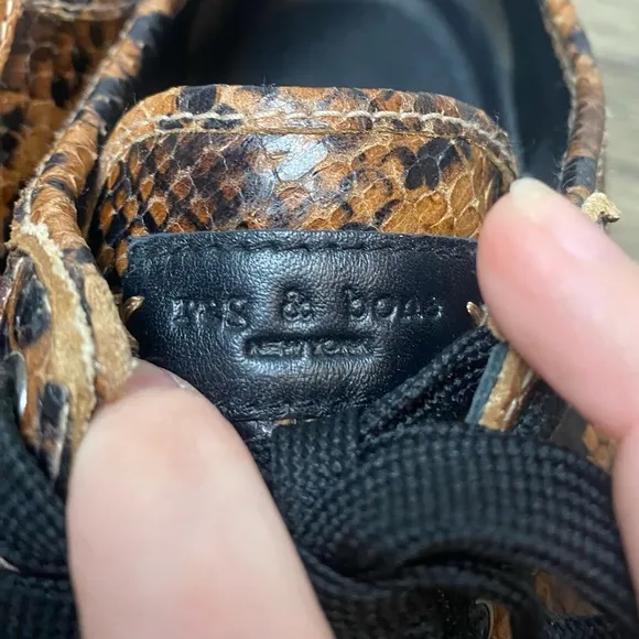 Rag &amp; Bone Army Low Top Snakeskin Sneakers