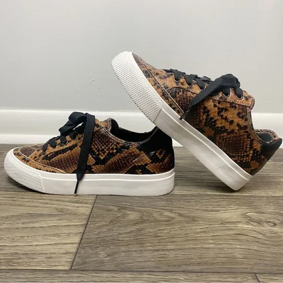 Rag &amp; Bone Army Low Top Snakeskin Sneakers