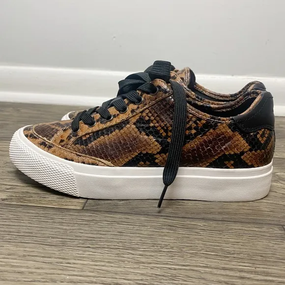 Rag &amp; Bone Army Low Top Snakeskin Sneakers
