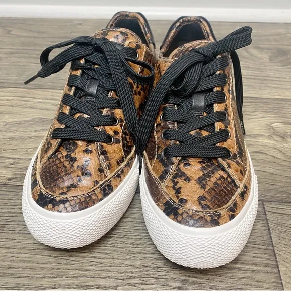 Rag &amp; Bone Army Low Top Snakeskin Sneakers