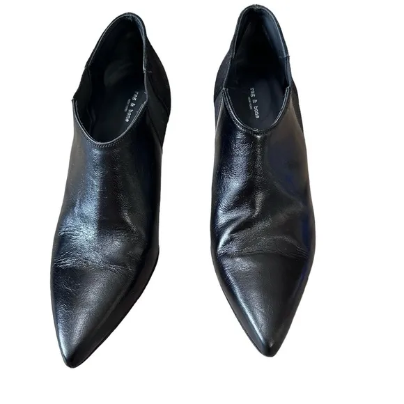 Rag &amp; Bone black leather Beha &amp; Chelsea Boots size 39 8.5 US
