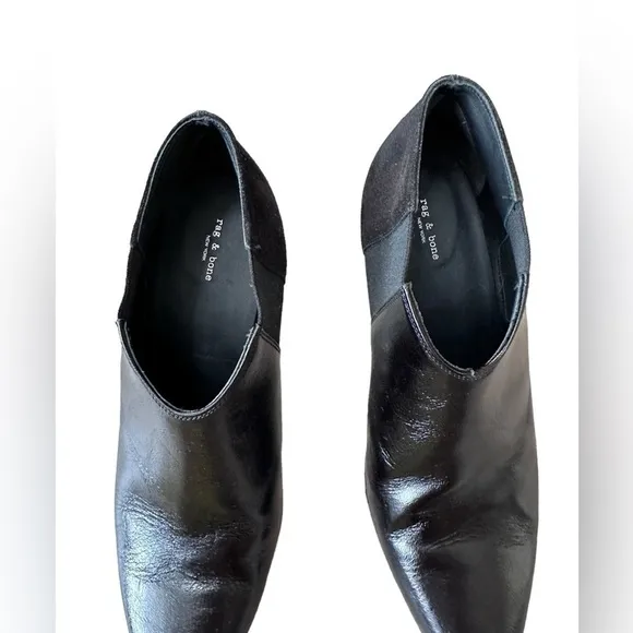 Rag &amp; Bone black leather Beha &amp; Chelsea Boots size 39 8.5 US