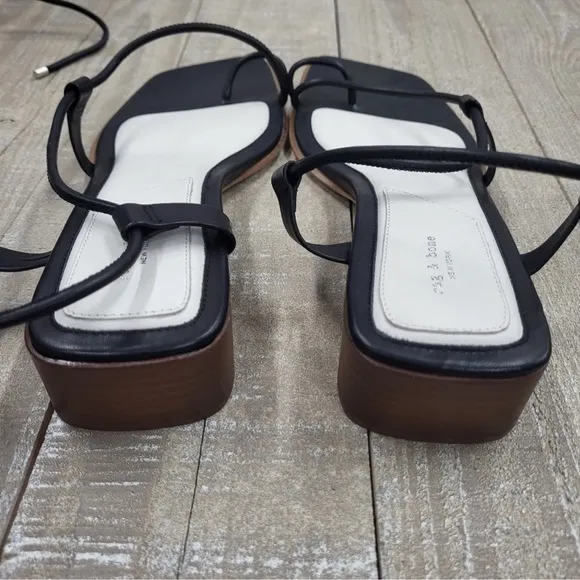 RAG &amp; BONE | Cindy Tie Sandals in Black