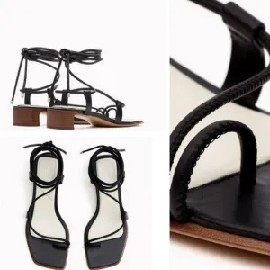 RAG &amp; BONE | Cindy Tie Sandals in Black