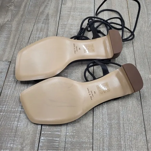 RAG &amp; BONE | Cindy Tie Sandals in Black