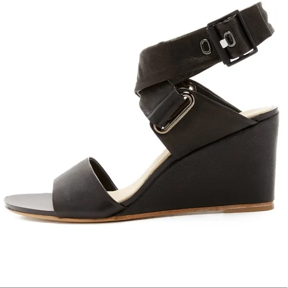 Rag &amp; Bone Damien Wedge Sandals Black EU 37