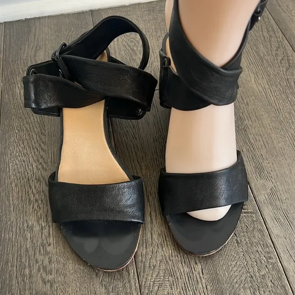 Rag &amp; Bone Damien Wedge Sandals Black EU 37