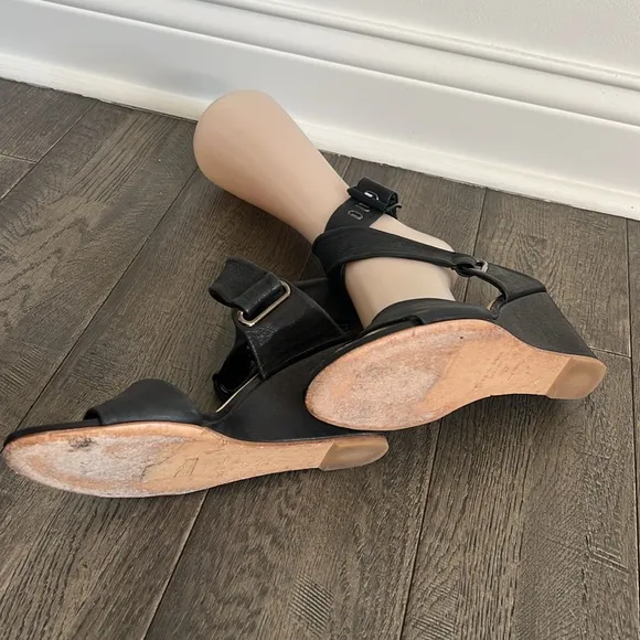 Rag &amp; Bone Damien Wedge Sandals Black EU 37