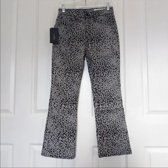 rag &amp; bone Hana Grey Leopard High-Rise Ankle 24