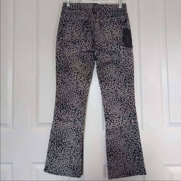rag &amp; bone Hana Grey Leopard High-Rise Ankle 24
