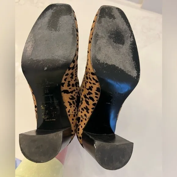 Rag &amp; Bone Leopard Print Suede Chelsea Boots. Size 5.