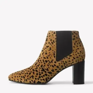 Rag &amp; Bone Leopard Print Suede Chelsea Boots. Size 5.