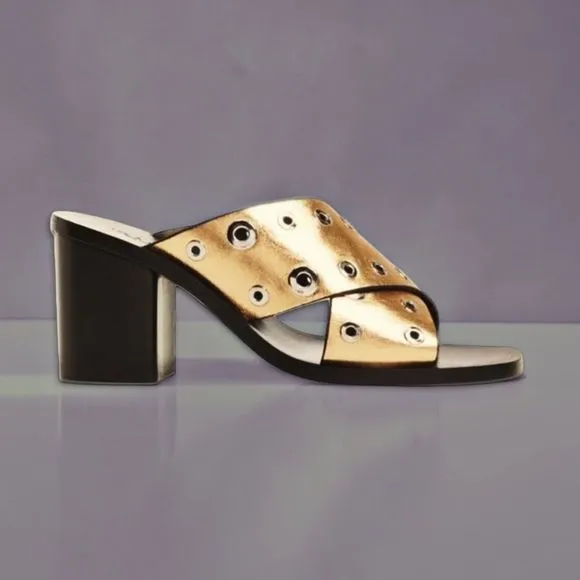 Rag &amp; Bone Paige Sandals in Gold Grommet