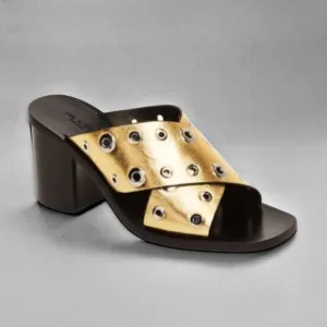 Rag &amp; Bone Paige Sandals in Gold Grommet