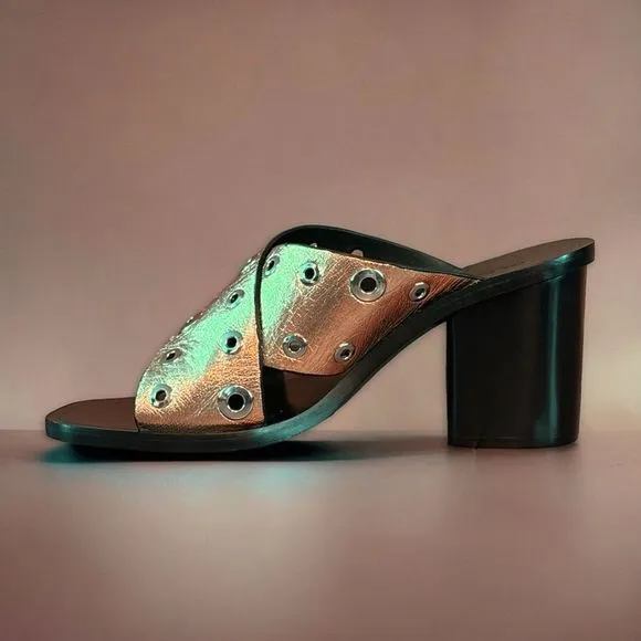 Rag &amp; Bone Paige Sandals in Gold Grommet
