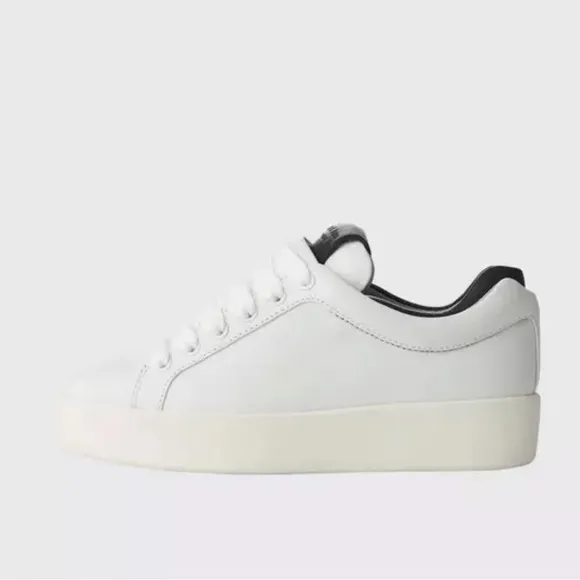 Rag &amp; Bone Retro Pro White Leather Sneakers Ortholite platform women size 7.5