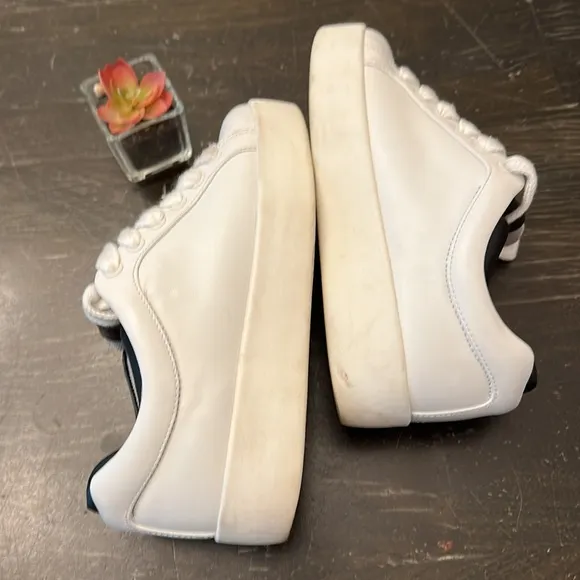 Rag &amp; Bone Retro Pro White Leather Sneakers Ortholite platform women size 7.5