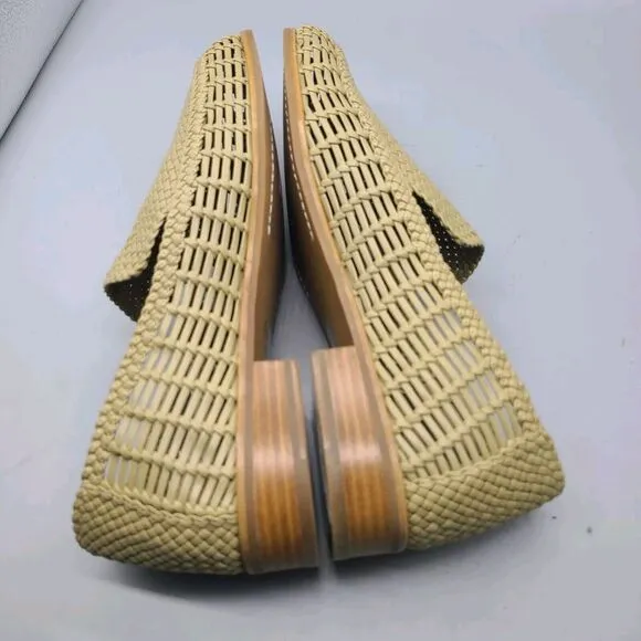 Rag &amp; Bone Womens Sid Dune Loafers Woven Beige Shoes Size 41 EU - 10.5-11 US New