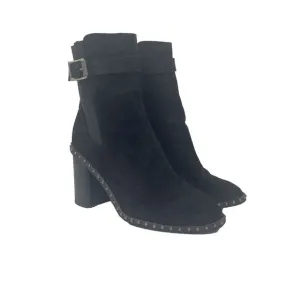 Rag And Bone Boots Womens 7.5 37.5 Romi Black Suede Studded Chelsea Ankle‎ Strap