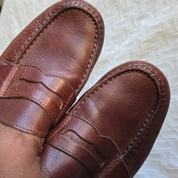 Ralph Lauren Men's Brown Leather Loafers Driving Driver Mocassin