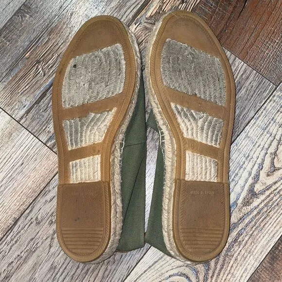 Ralph Lauren Men’s Olive Green Linen Espadrilles