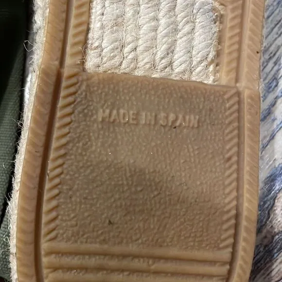 Ralph Lauren Men’s Olive Green Linen Espadrilles