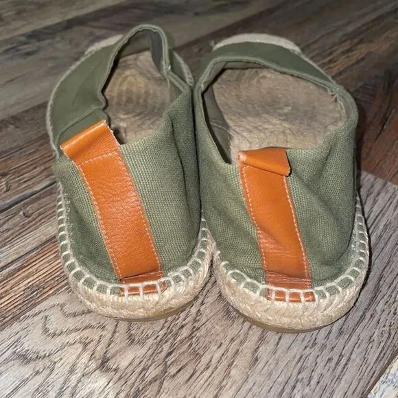 Ralph Lauren Men’s Olive Green Linen Espadrilles