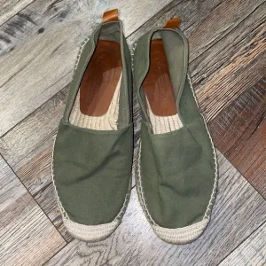 Ralph Lauren Men’s Olive Green Linen Espadrilles