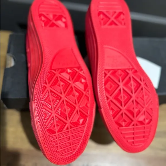RARE Fuchsia &amp; Enamel Red Converse All Stars
