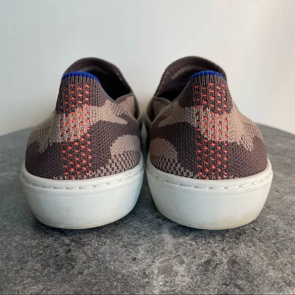 RARE Rothys Retired Taupe Camo Sneakers Loafers Shoes