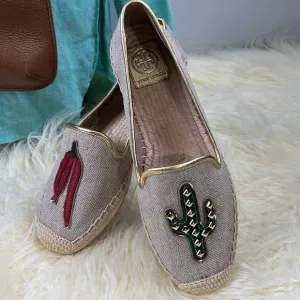 Rare Tory Burch Sante Fe Espadrilles Cactus Chili Pepper