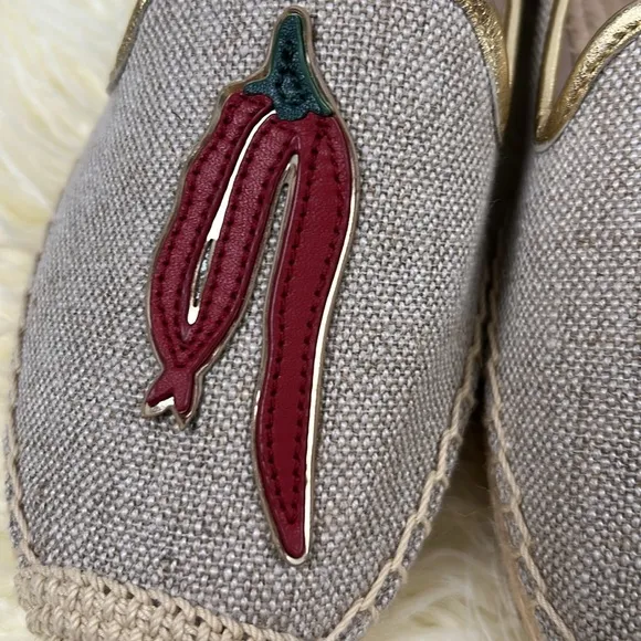 Rare Tory Burch Sante Fe Espadrilles Cactus Chili Pepper