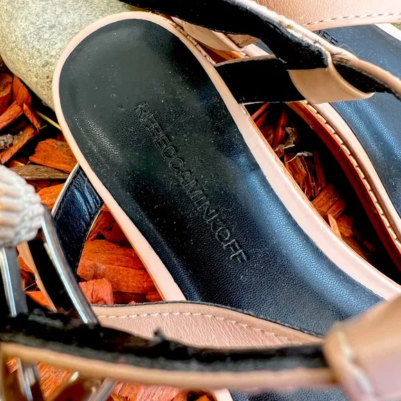 Rebecca minkoff nude studded ankle strap sandals 8M